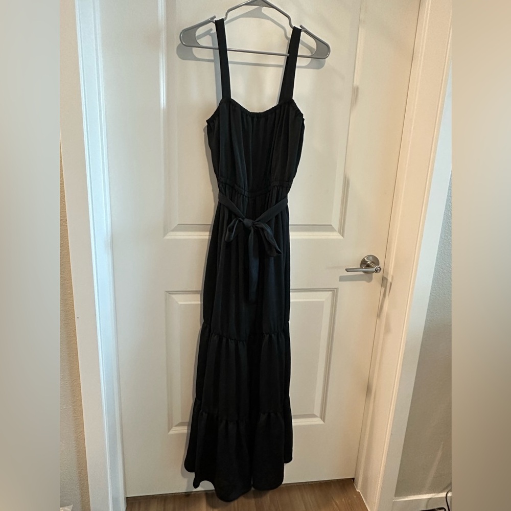 INC Black Tiered Maxi Dress